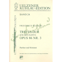 Trio Es-Dur op.86,3 für 3 Flöten - Friedrich Daniel Rudolph Kuhlau