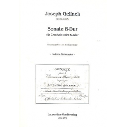 Sonate B-dur für Klavier (Cembalo) - Abbe Joseph Gelinek