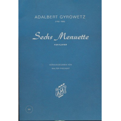 6 Menuette für Klavier - Adalbert Gyrowetz