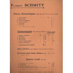 Humoresques op.43 für Klavier zu 4 Händen - Florent Schmitt