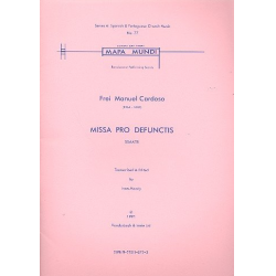 Missa pro defunctis for mixed chorus - Frei Manuel Cardoso
