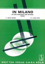 In der Cafeteria von Milano (In Milano) - Einzelausgabe Gesang und Klavier (PVG) -Hans Lang