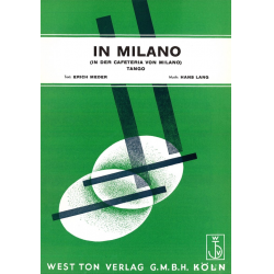 In der Cafeteria von Milano (In Milano) - Einzelausgabe Gesang und Klavier (PVG) -Hans Lang