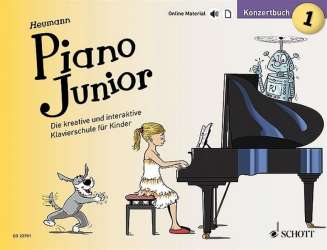 Piano junior - Konzertbuch Band 1 (+Online-Material) -Hans-Günter Heumann