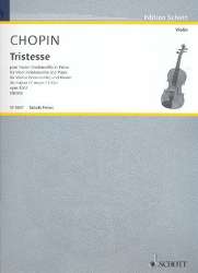 Tristesse op.10,3 für Violine (Violoncello) - Frédéric Chopin / Arr. Jules Strens