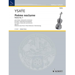 Poème nocturne op.29,7 pour violon, - Eugène Ysaye