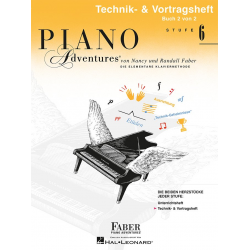 Piano Adventures: Technik- & Vortragsheft Stufe 6 -Nancy Faber