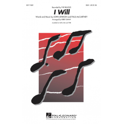 I Will - Paul McCartney John Lennon & / Arr. Kirby Shaw
