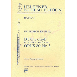 Duo e-Moll op.80,3 für 2 Flöten - Friedrich Daniel Rudolph Kuhlau