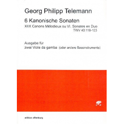6 kanonische Sonaten TWV40:118-123 - Georg Philipp Telemann