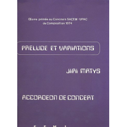 Prélude et variations pour accordeon - Jiri Matys