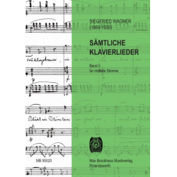 Sämtliche Klavierlieder Band 2 für - Siegfried Wagner