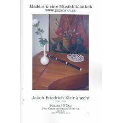 Sonate G-Dur Nr.1 für 2 Traversflöten und Bc - Jakob Friedrich Kleinknecht