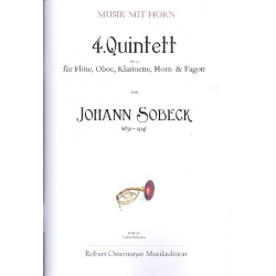 Quintett Nr.4 op.23 für Flöte, Oboe, - Johann (Jan) Sobeck