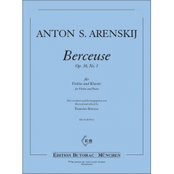 Berceuse op.30,3 für Violine und Klavier - Anton Stepanowitsch Arensky