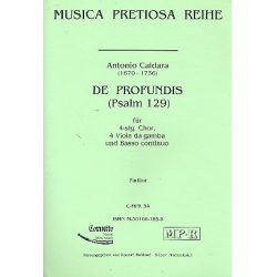 De profundis für gem Chor, 4 Violen da gamba - Antonio Caldara