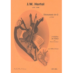 Sonate G-Dur für 2 Violinen (Flöten) und Bc -Johann Wilhelm Hertel