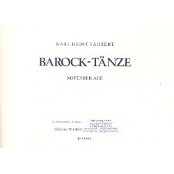 Barock-Tänze Notenbeilage - Karl Heinz Taubert