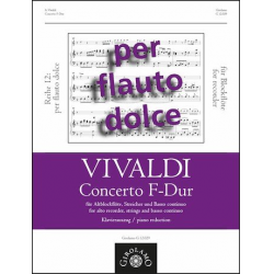 Konzert F-Dur RV442 für Altblockflöte, - Antonio Vivaldi