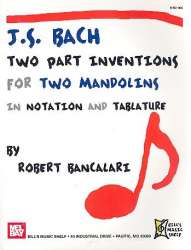 2-part  Inventions for 2 mandolins/tab -Johann Sebastian Bach