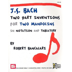 2-part  Inventions for 2 mandolins/tab - Johann Sebastian Bach