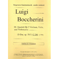 Quartett D-Dur Nr.88 op.58,5 G246 - Luigi Boccherini