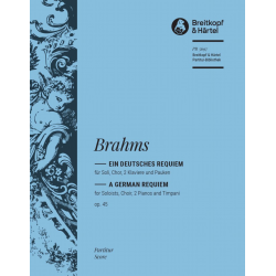 Ein Deutsches Requiem op.45 - Johannes Brahms / Arr. Heinrich Poos