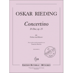 Concertino D-Dur op.25 )+CD) - Oskar Rieding