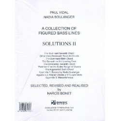 A Collection of figured Bass Lines (with Solutions) vol.2 - Paul Vidal