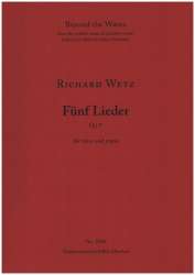 5 Lieder op.9 - Richard Wetz / Arr. Oliver Fraenzke