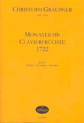 Monatliche Clavierfrüchte 1722 Band 4 (Oktober - November - Dezember) - Christoph Graupner