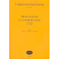 Monatliche Clavierfrüchte 1722 Band 4 (Oktober - November - Dezember) - Christoph Graupner