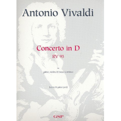 Concerto in D RV93 (+CD) for guitar, - Antonio Vivaldi