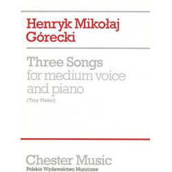 3 songs op.3 für mittlere - Henryk Mikolaj Górecki