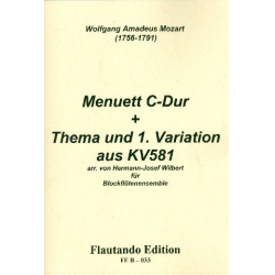 Menuett C-Dur, Thema und 1. Variation aus KV581 - Wolfgang Amadeus Mozart