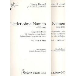 Lieder ohne Namen (1820-1844) Band 1 und Band 2 - Fanny Cecile Mendelssohn (Hensel)