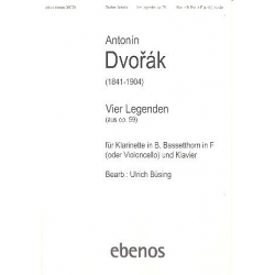 4 Legenden op.59 für Klarinette, - Antonin Dvorak