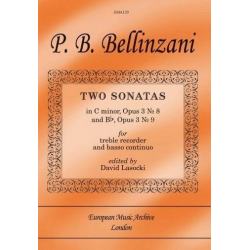 2 Sonatas for treble recorder and Bc - Paolo Benedetto Bellinzani