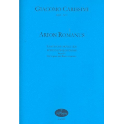 Arion Romanus Band 4 für Sopran und Bc - Giovanni Giacomo Carissimi