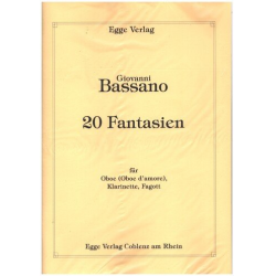 20 Fantasien für Oboe (Oboe d'amore), - Giovanni Bassano