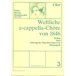 Weltliche a cappella Chöre von 1846 Band 3 - Fanny Cecile Mendelssohn (Hensel)