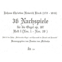 36 Nachspiele op.107 Band 1 - Johann Christian Heinrich Rinck