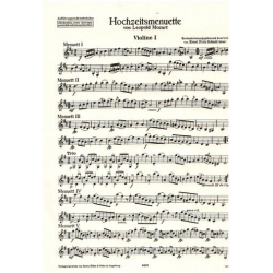 Hochzeitsmenuette - Cello und Baß - Leopold Mozart