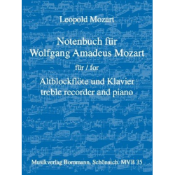 Notenbuch für Wolfgang Amadeus -Leopold Mozart