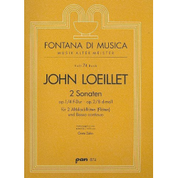 2 Sonaten op.1,4 und op.2,8 für - Jean Baptiste (John of London) Loeillet