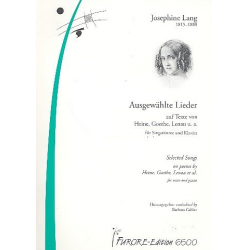 Ausgewählte Lieder für Gesang und Klavier - Josephine Lang