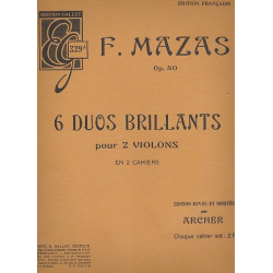 6 duos brillant op.40 vol.1 - Jacques Mazas