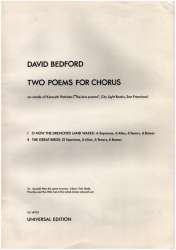 TWO POEMS : FOR CHORUS, 1963 - David Bedford