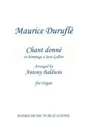 Chant donné en hommage à Jean Gallon - Maurice Duruflé