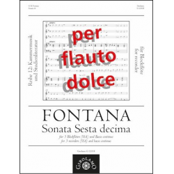 Sonata sesta decima für - Giovanni Battista Fontana